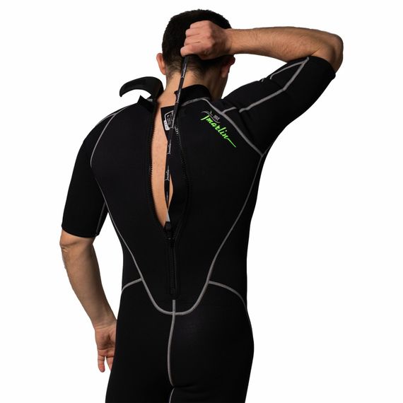 Гидрокостюм Marlin Malibu Shorty Man черно-серебристый 2,5 мм