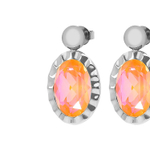 Серьги Qudo TIVOLA UNICA big (S/P) Crystal orange ignite 2,65 cm 332213