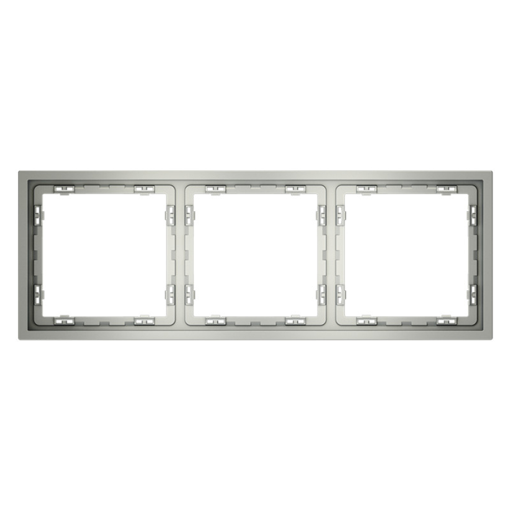 Рамка пластиковая VOLTUM S70 на 3 поста, (сталь)