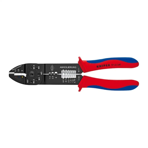 Клещи зажимные для опрессовки чёрное лакирование 240 мм Knipex 97 22 240