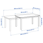 Стол+6 стульев - STRANDTORP  / BERGMUND IKEA/ СТРАНДТОРП/БЕРГМУНД ИКЕА, 205х95х75 см, серый/белый