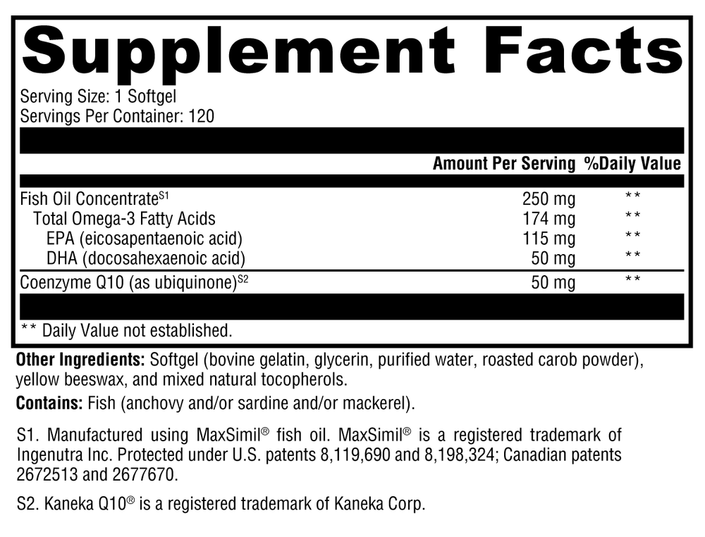 CoQmax™ Omega 50 mg 120 Softgels