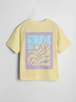 Желтая футболка для девочки трикотажная