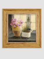 Картина настенная интерьерная в раме "под дерево" 26*26 см