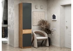 Шкаф Молд 500 дуб крафт золотой / серый графит