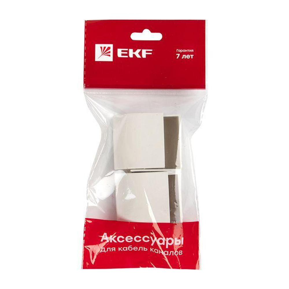 Заглушка 40х25 бел. Plast PROxima (уп.4шт) EKF ecw-40-25x4