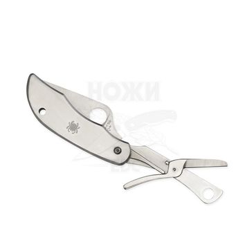 Складной нож Spyderco ClipiTools Scissors Multi-Purpose Knife C169P c клинком из стали 8Cr13MoV, рукоять Stainless Steel