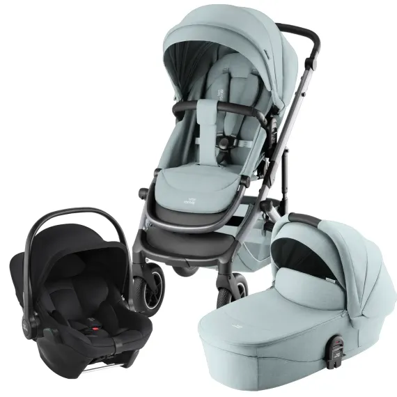 Коляска 3 в 1 Britax Roemer Smile 5Z Classic Harbor Blue + Baby-Safe Core Space Black