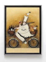 Картина на натуральном холсте "Веселый повар" 35*45 см