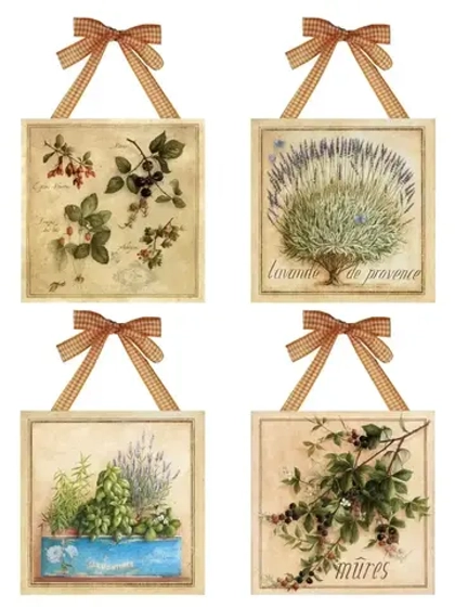 Панно на стену для интерьера 4 шт