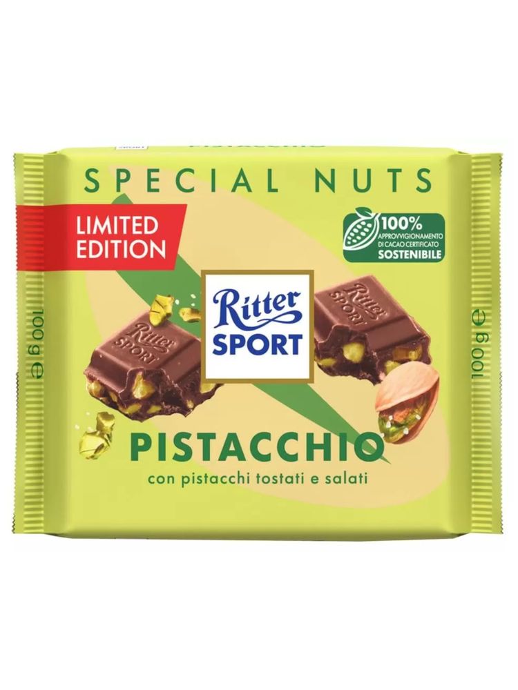 Шоколад Молочный Ritter Sport Фисташка 100 г