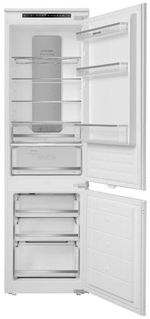 Встраиваемый двухкамерный холодильник Meferi MBR177 TOTAL NO FROST ULTRA