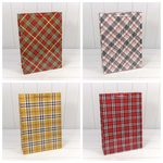 Пакет подарочный 32х45х11см Фигуры и узоры "Клетки и полоски" (Микс)