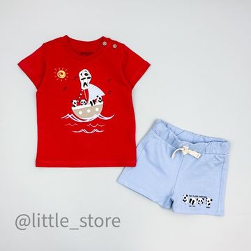 Комплект "Веселая компания" красный/голубой