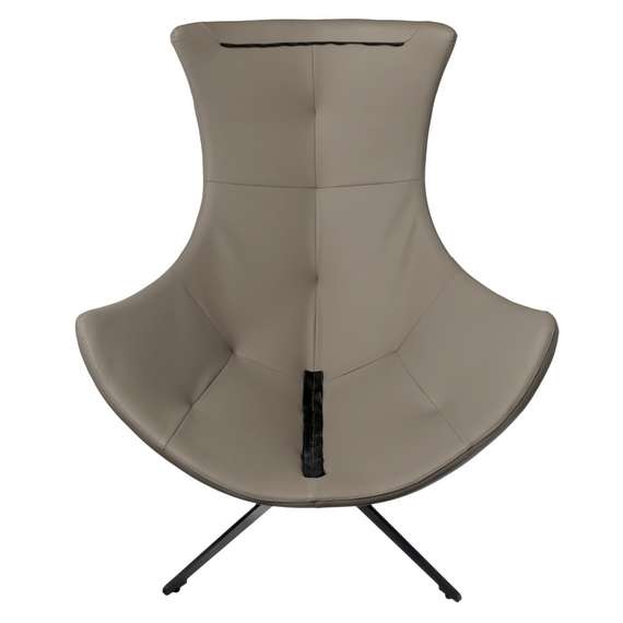 Кресло Hugo бежевая экокожа, шенилл