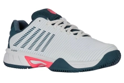 Детские Кроссовки теннисные  K-Swiss Hypercourt Express 2 Clay JR - white/stargazer/neon blaze