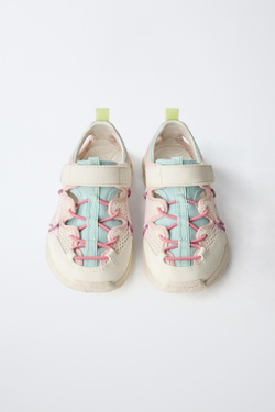 ZARA BAREFOOT КРОССОВКИ С ВЫРЕЗАМИ, БЕЛЫЙ