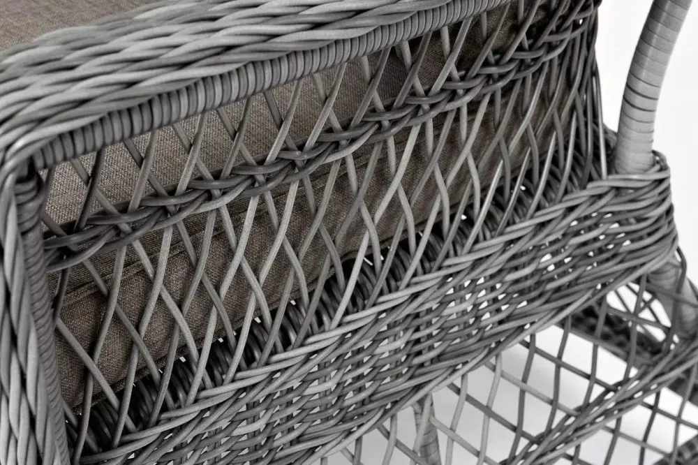 "Гранд Латте" диван трехместный из искусственного ротанга, цвет графит