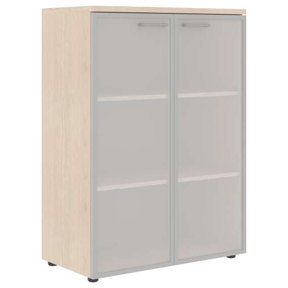 Шкаф со стеклянными дверьми в алюминевой рамке с топом XMC 85.7  856х432х1190 XTEN