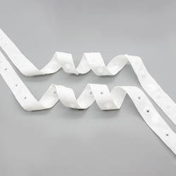 Застежка для боди белая 18 мм