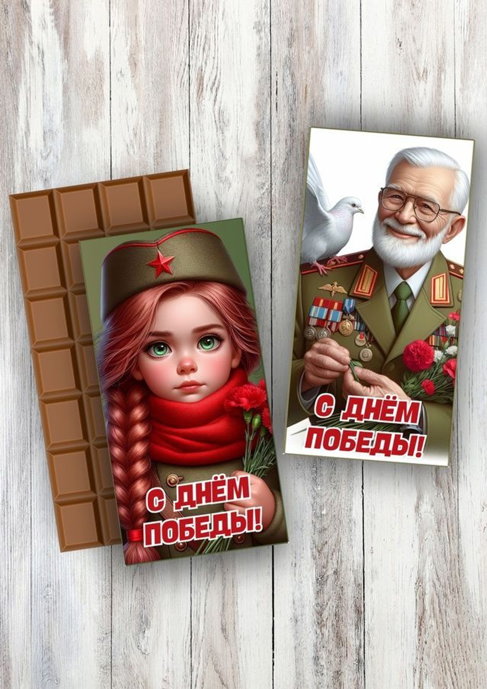 Подарочный шоколад 9 мая,2шт