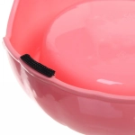 Миска пластиковая с металлической чашкой «Классик» 16*5см цвет розовый