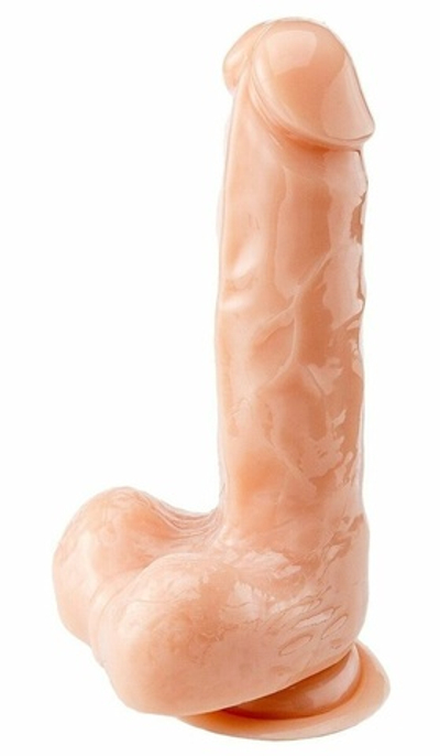Телесный реалистичный фаллоимитатор - 18 см. (Цвет: телесный)
