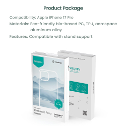 Чехол тонированный прозрачный от Nillkin на iPhone 17 Pro, серия Iceblade Prop Case (версия с прозрачной крышкой объектива)