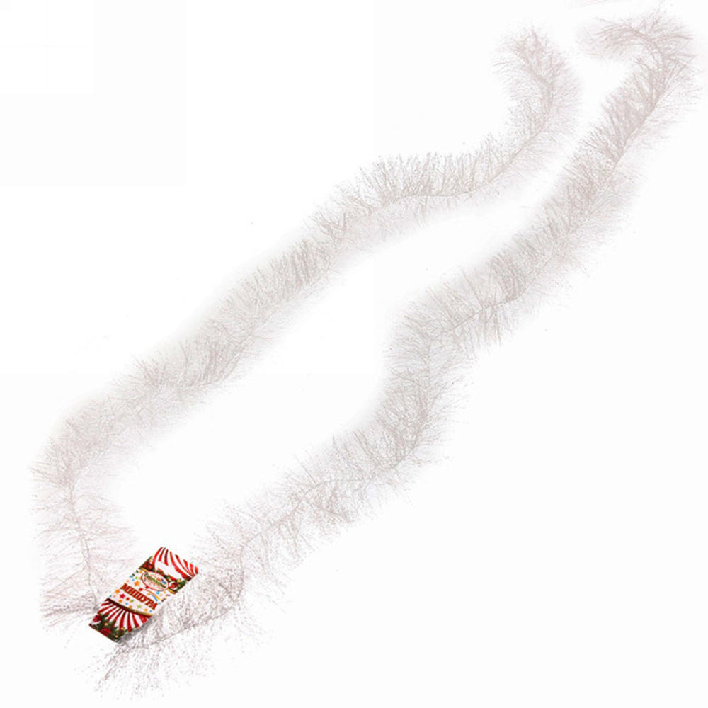 Мишура 2м 8см «Белый снег» белый