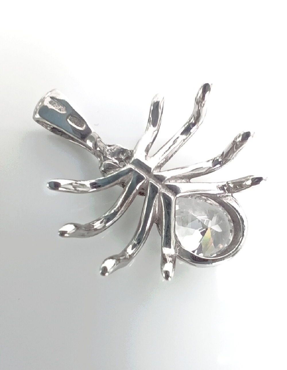 Подвеска "Эстерелла", родированное серебро 925 пробы, с фианитом/Ф