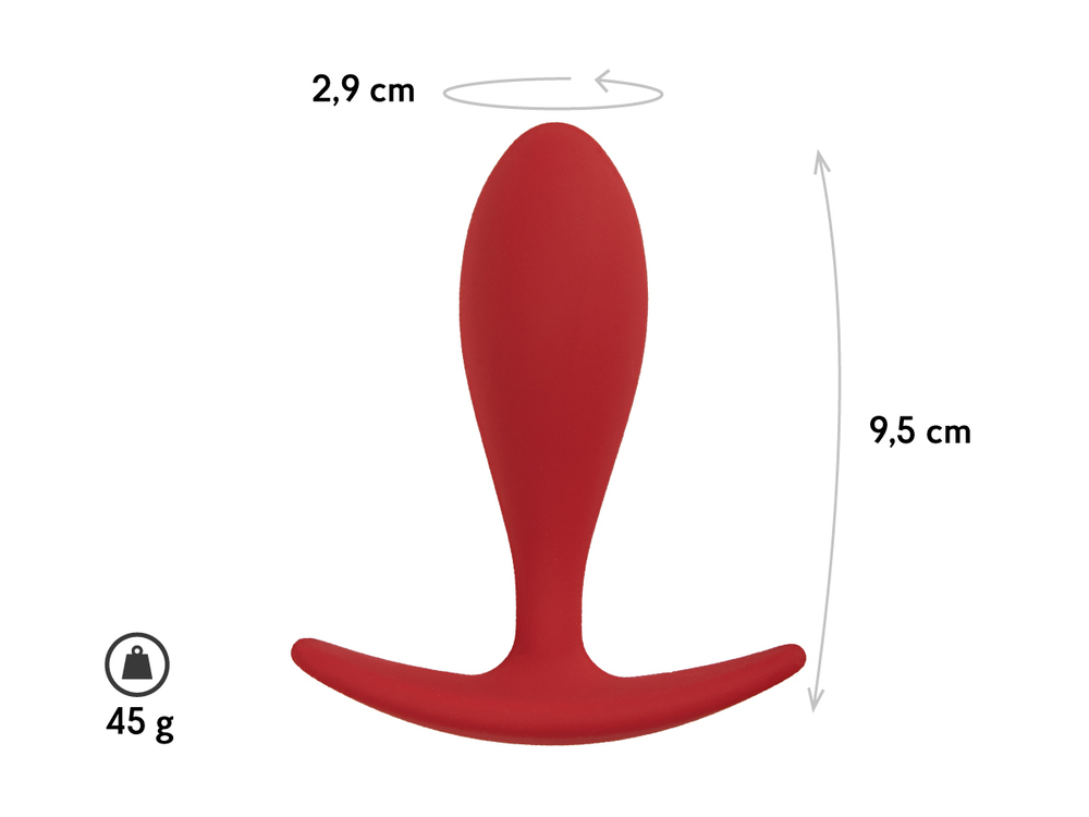 Анальная пробка Lito, бордовый (S)