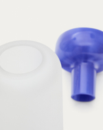 Kelse Ваза из прозрачного и синего стекла 30,5 см