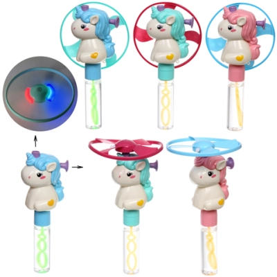 Мыльные пузыри «Чудесный единорог» 22 см, 80 мл, с вертушкой и подстветкой