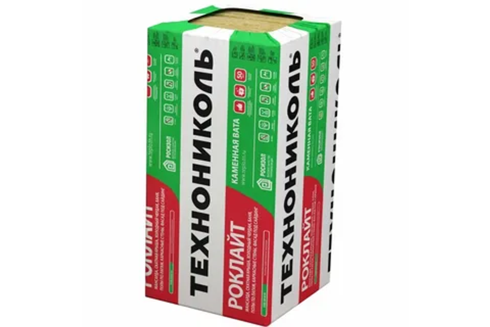 Утеплитель базальтовый Роклайт (Технониколь) 1200мм×600мм×50мм 6шт, 4,32м2