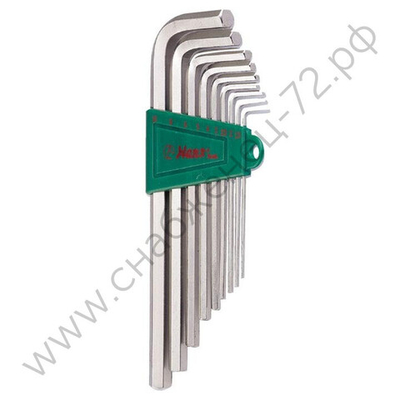 Набор шестигранных ключей Г-образных, 1/16-3/8", 9 шт, Hans, 16763-9A