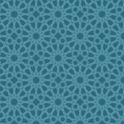 Исламский геометрический синий орнамент