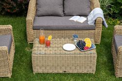 "Кон Панна" лаунж-зона из искусственного ротанга, цвет соломенный