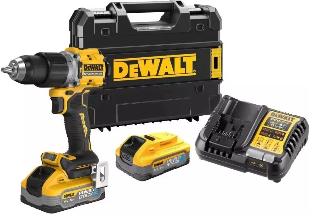 Дрель-шуруповерт DeWalt DCD805H2T аккум. патрон:быстрозажимной (кейс в комплекте)