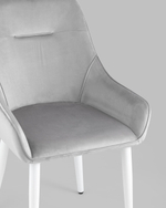 Стул Диана велюр серебристый ножки белые 4 шт