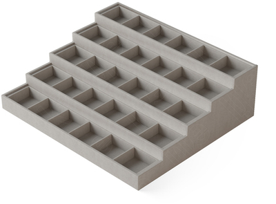 Планшет-лесенка Альфа/5 ярусов/30 ячеек 03 (48х48 мм.)