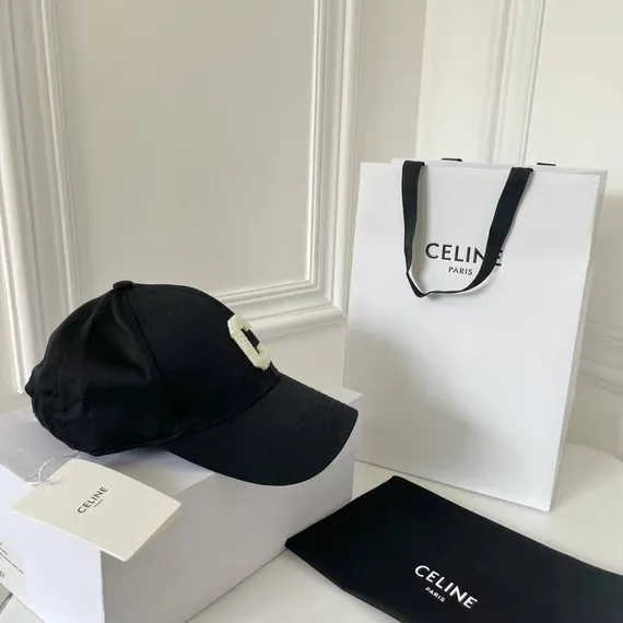 Бейсболка CELINE из хлопка, черный
