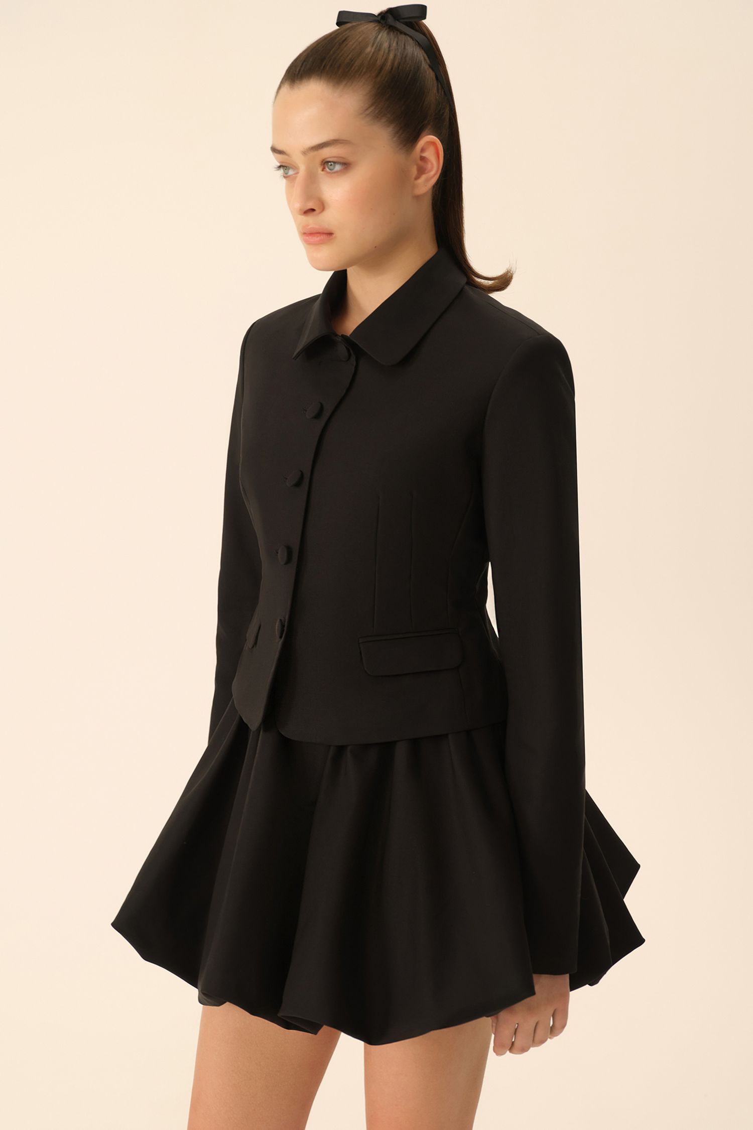 Юбка мини (Baby Doll cotton edition), черная