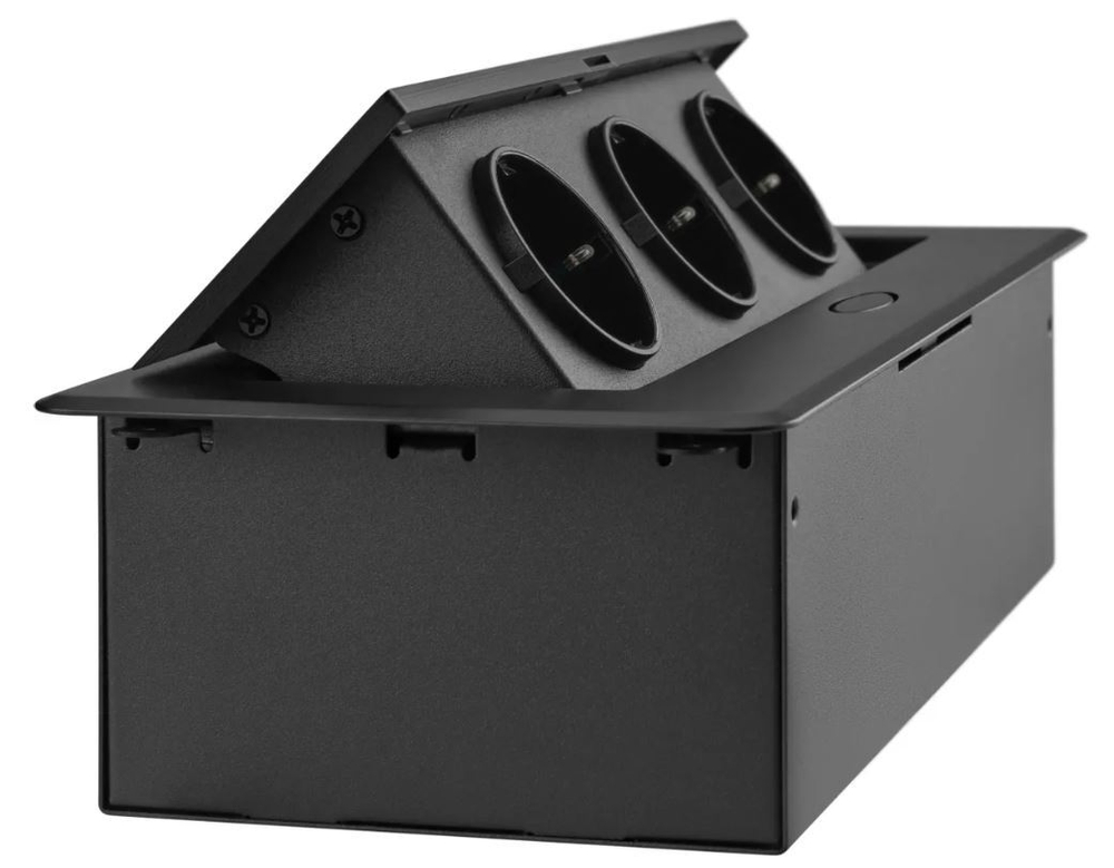 Блок розеток  Cactus CS-SOCKET-EU3-BK