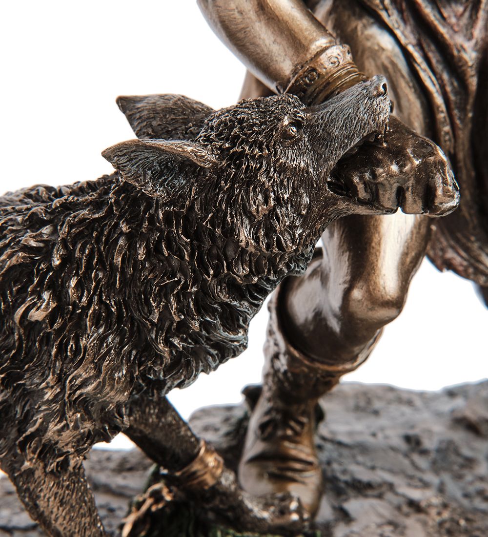 Veronese WS-1086 Статуэтка «Бог воинской доблести Тюр и Фенрир»