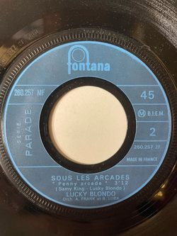 Винтажная виниловая пластинка LP Lucky Blondo Ma Route, Sous Les Arcades (France 1969) 7 дюймов