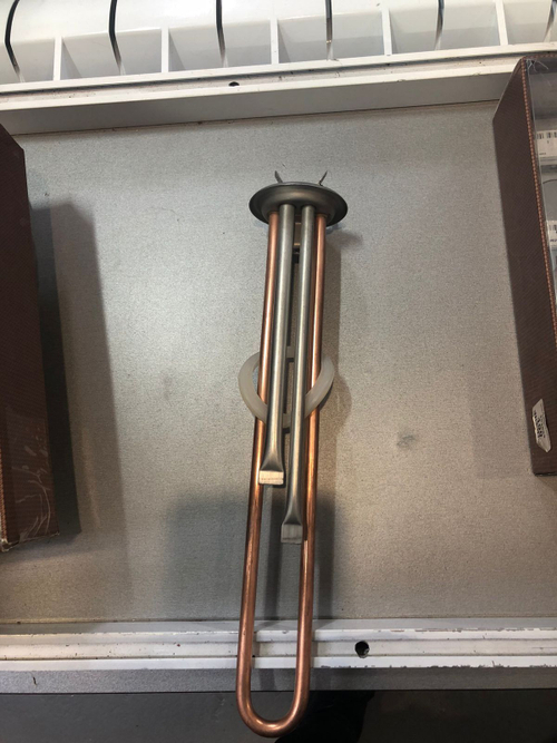 Тэн для водонагревателя медный 1,3кВт 2 тех. отверстия