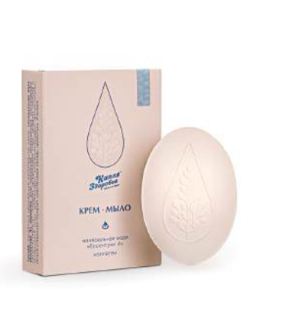 КРЕМ–МЫЛО «КАПЛЯ ЗДОРОВЬЯ» с минеральной водой «Ессентуки 4» и коллагеном