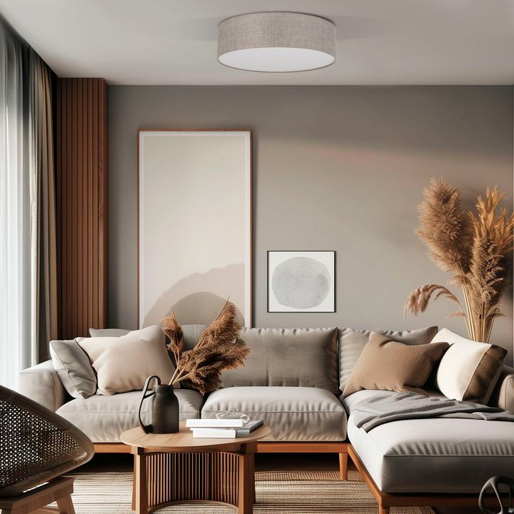 Потолочный светильник TK Lighting 5637 Rondo Linen