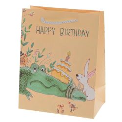 GAEM Пакет подарочный (бумага 210г/м2, блок 12шт), L18 W10 H23 см, 4в.