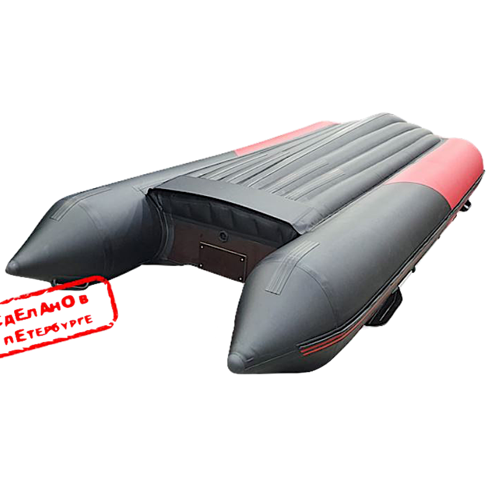 Лодка ПВХ Hunterboat Хантер Классика НД 365ЛКА Красный / Чёрный